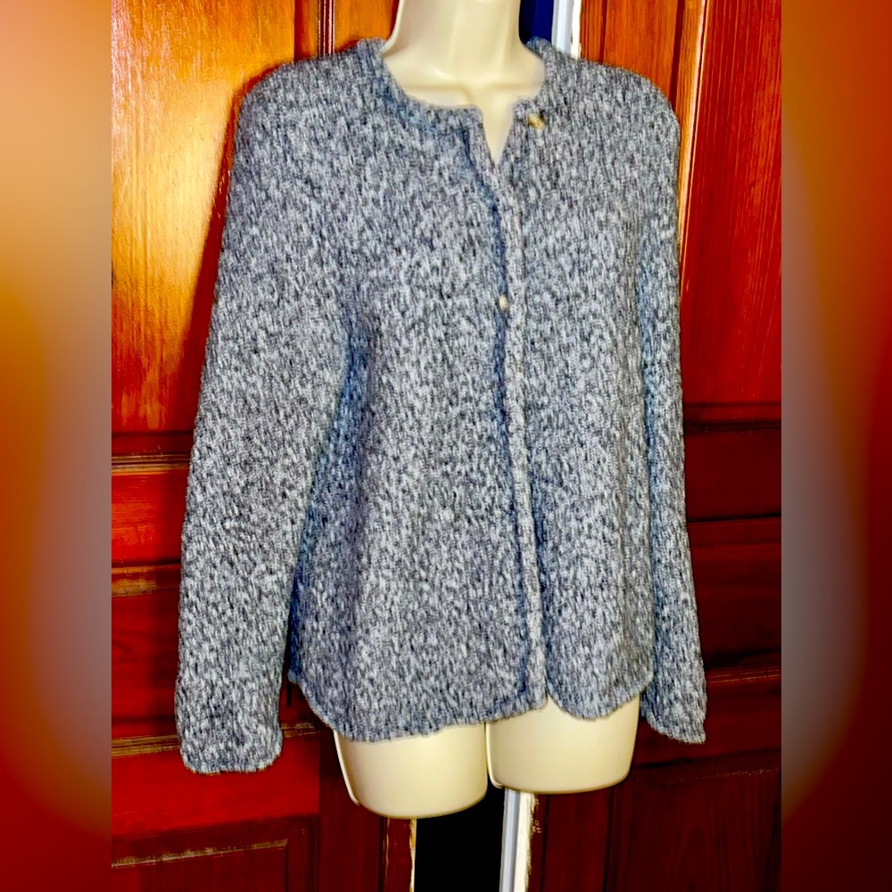 Christopher & Banks Gray Popcorn Sweater.  Size Large